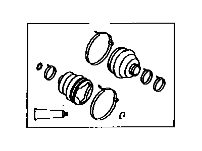 Toyota 04438-16080 Front Cv Joint Boot Kit, In Outboard, Right