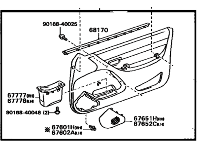 Toyota 67620-1G520-C0 Board Sub-Assy, Front Door Trim, LH