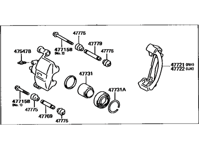 Toyota Paseo Brake Caliper - 47750-10110