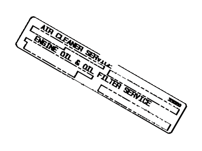 Toyota 17791-35080 Label, Maintenance I