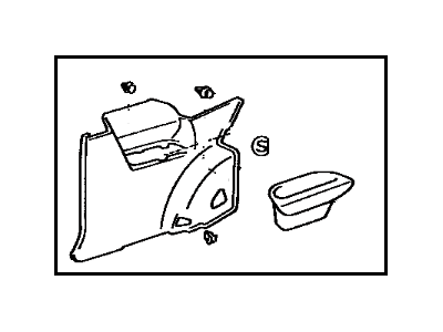 Toyota 62510-16620-22 Board, Quarter Inside Trim, RH