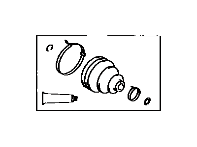 Toyota 04438-10050 Front Cv Joint Boot, Left