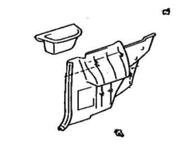 Toyota 62520-16590-01 Board, Quarter Inside Trim, LH