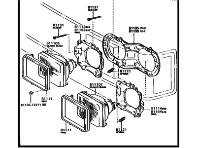 1987 Toyota Van Headlight - 81110-28051