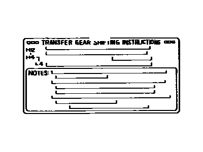 Toyota 36369-35480 Label, Transfer Information