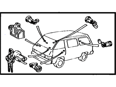 Toyota Van Door Lock Cylinder - 69005-28091-04