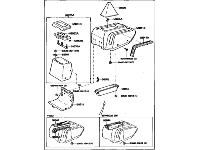 Toyota 58810-95D13-16 Box Assembly, Console