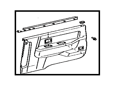 Toyota 67610-28102-16 Board Sub-Assembly, Front Door Trim, RH