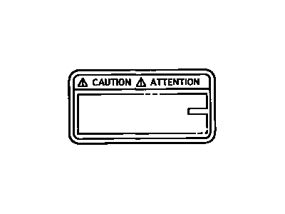 Toyota 74543-08010 Label, Rear Seat Caution