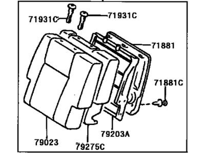 Toyota 79240-AE020-E1 Back Assembly Seat, RH