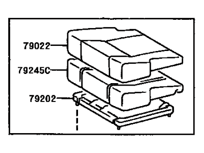 Toyota 79230-AE010-E1 Cushion Assembly Seat, LH