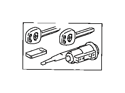 Toyota 89703-45010 Cylinder & Key Set, Ignition W/Transponder