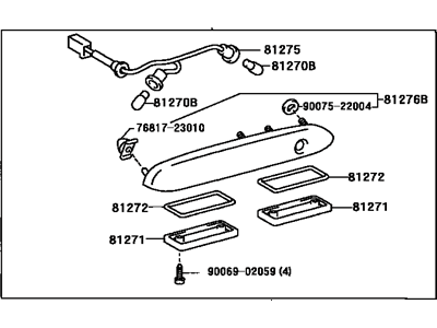 Toyota 81270-08010-J0 Lamp Assy, License Plate