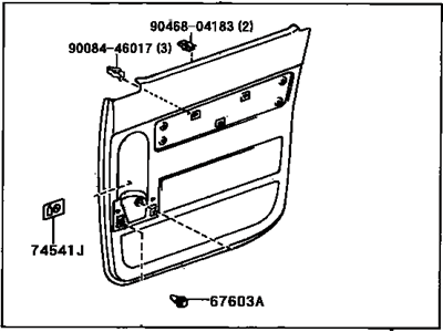 Toyota 67690-08020-E0 Board Sub-Assy, Rear Door Trim, LH