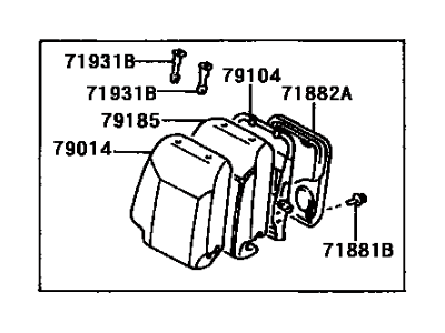 Toyota 79140-AE090-B1 Back Assembly Seat, RH