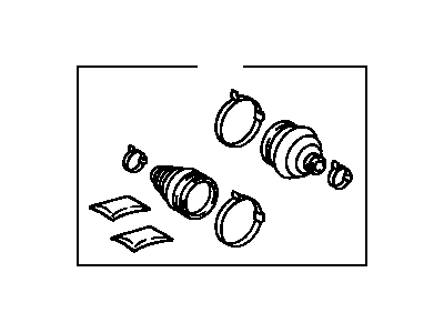 Toyota 04438-06100 Front Cv Joint Boot Kit, In Outboard, Right