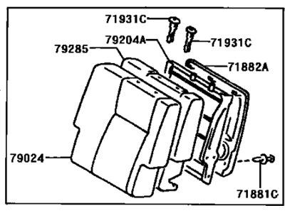 Toyota 79250-AE010-E1 Back Assembly Seat, LH