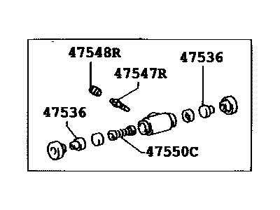 Toyota 47550-08010 Cylinder Assembly, Rear Wheel Brake