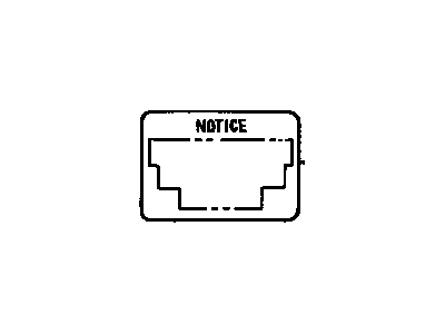 Toyota 74544-AE030 Label, Rear Seat Information