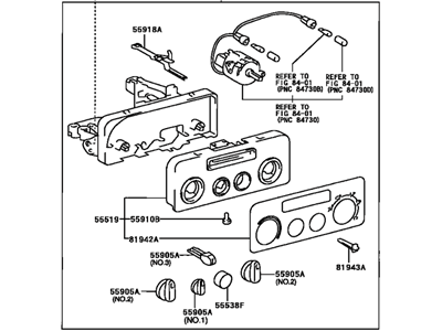 2001 Toyota Sienna Blower Control Switches - 55910-08022