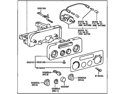 Toyota 55910-08020 Control Assy, Heater Or Boost Ventilator