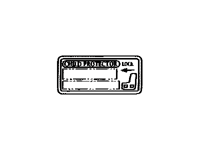 Toyota 69349-52010 Label, Child Protector Information