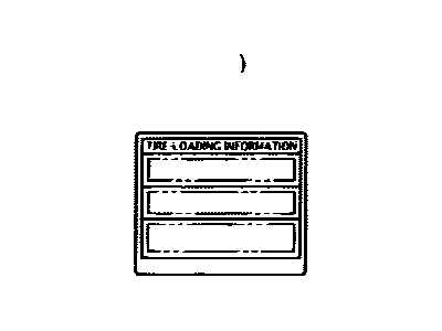Toyota 42661-52320 Label, Tire Pressure Information