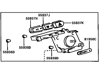 2004 Toyota Echo A/C Switch - 84010-52260