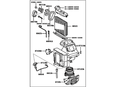 Toyota 87030-52091 Blower Assy, Air Conditioner