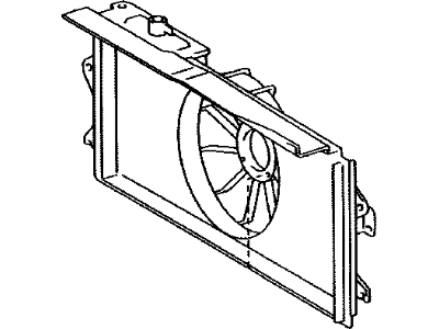 2005 Toyota Matrix Fan Shroud - 16711-0D072