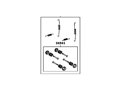 Toyota 04942-02060 Spring Kit, Rear Brake