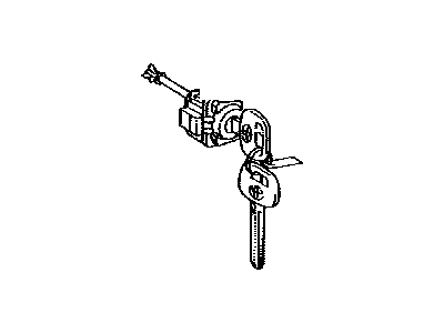 Toyota 69052-01030 Cylinder & Key Set, Door Lock, LH
