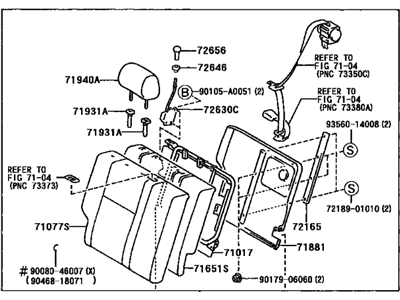 Toyota 71480-0Z030-B1 Back Assembly, Rear Seat, RH