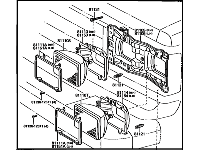 Toyota 81150-90A28 Driver Side Headlight Assembly