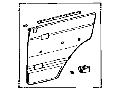 Toyota 67640-90A25-03 Board Sub-Assembly, Rear Door Trim, LH