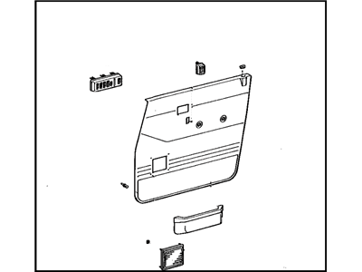 Toyota 67620-90G14-03 Board Sub-Assembly, Front Door Trim, LH