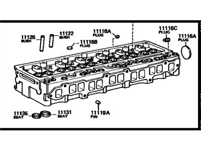 1996 Toyota Land Cruiser Cylinder Head - 11101-69105