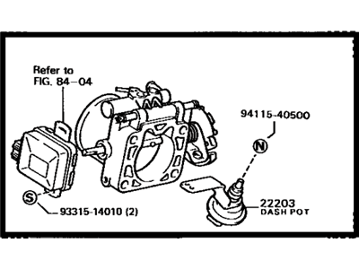 1984 Toyota Cressida Throttle Body - 22210-43160