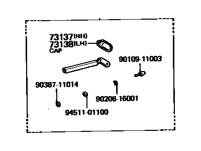 Toyota 73014-22040-14 Plate Sub-Assembly, Front Seat Belt Inner Anchor, LH