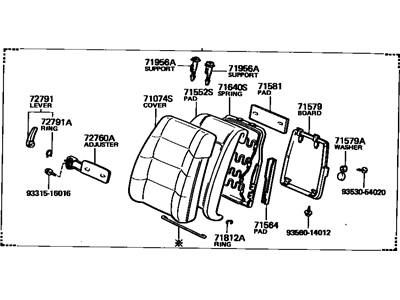 Toyota 71440-2A130-06 Back Assembly, Front Seat, LH