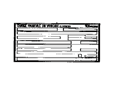 Toyota 42661-22260 Plate, Tire Pressure Caution