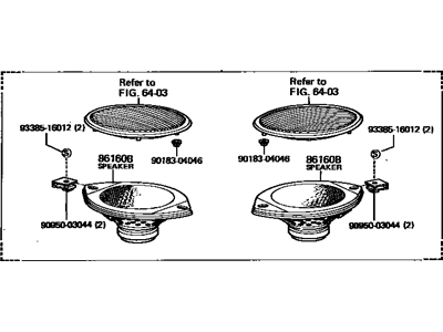 1983 Toyota Cressida Car Speakers - 86160-29236