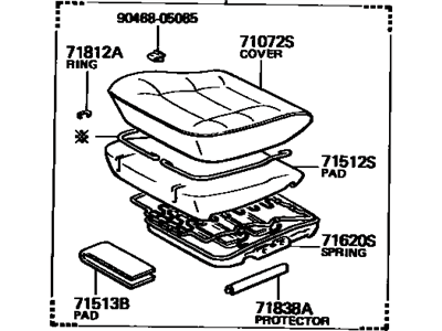 1983 Toyota Cressida Seat Cushion - 71420-22530-06