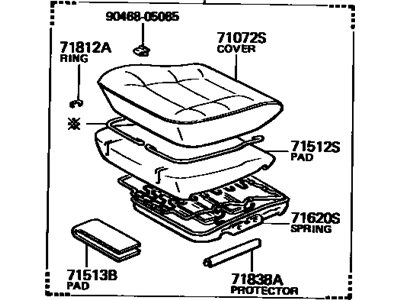 Toyota 71420-22540-04 Cushion Assembly, Front Seat, LH