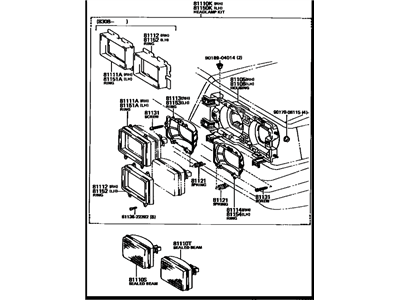 Toyota 81150-80235 Driver Side Headlight Assembly