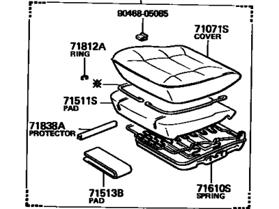 Toyota Cressida Seat Cushion - 71410-22720-03