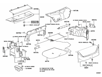 Toyota 64770-33060 Cover Assy, Spare Wheel