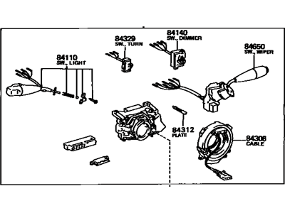 Toyota 84310-06030 Switch Assy, Turn Signal