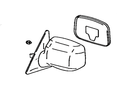 Toyota 87910-06060-D3 Outside Rear View Passenger Side Mirror Assembly