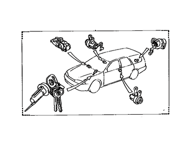 1993 Toyota Camry Ignition Lock Cylinder - 69005-33080